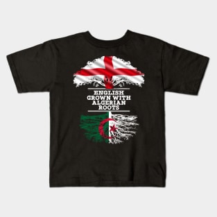 English Grown With Algerian Roots - Gift for Algerian With Roots From Algeria Kids T-Shirt